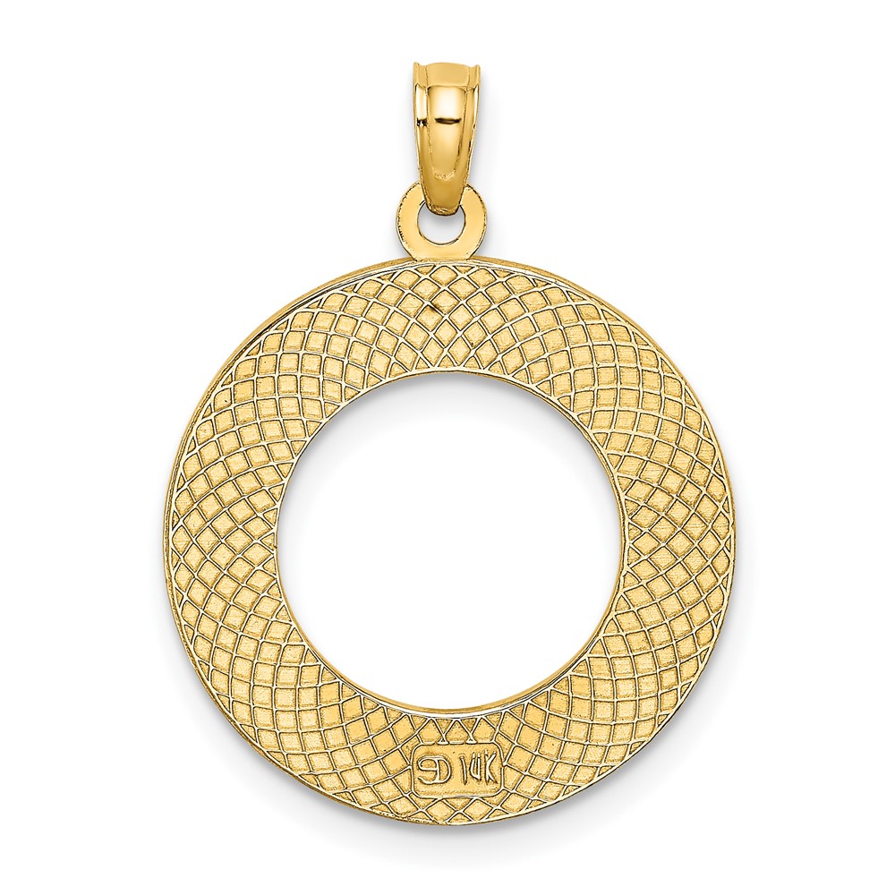 14K Yellow Gold Beaufort, SC On Round Frame Pendant eBay