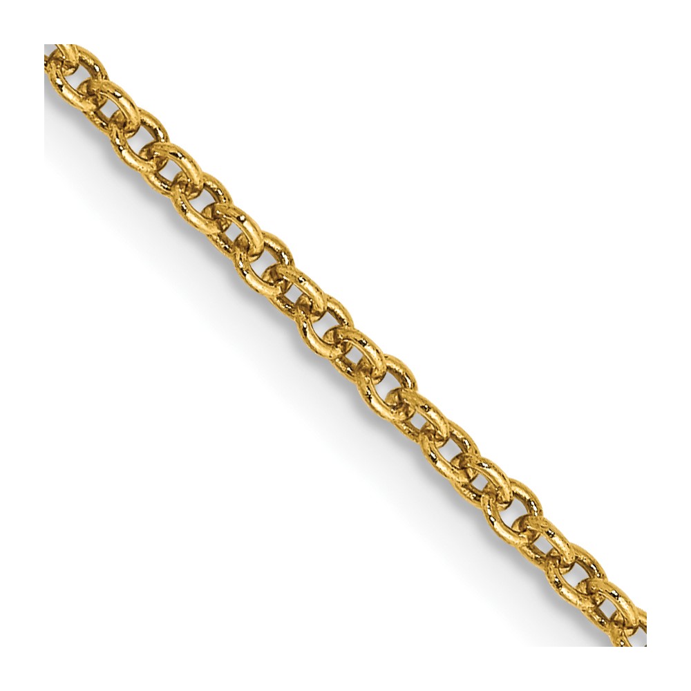 K Yellow Gold Mm Link Cable Chain Necklace Inch Mothers Day