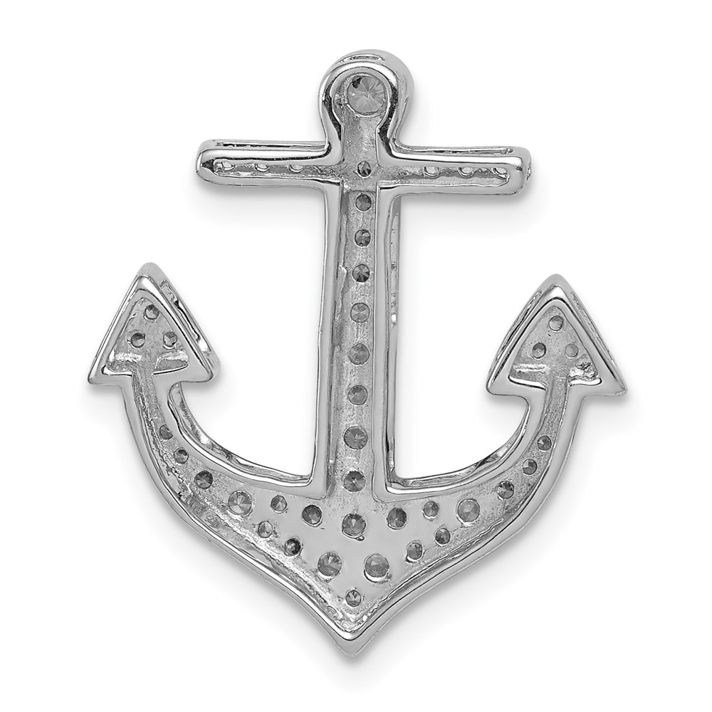 14k White Gold 1/4ctw Diamond Anchor Pendant PM4054025WA eBay