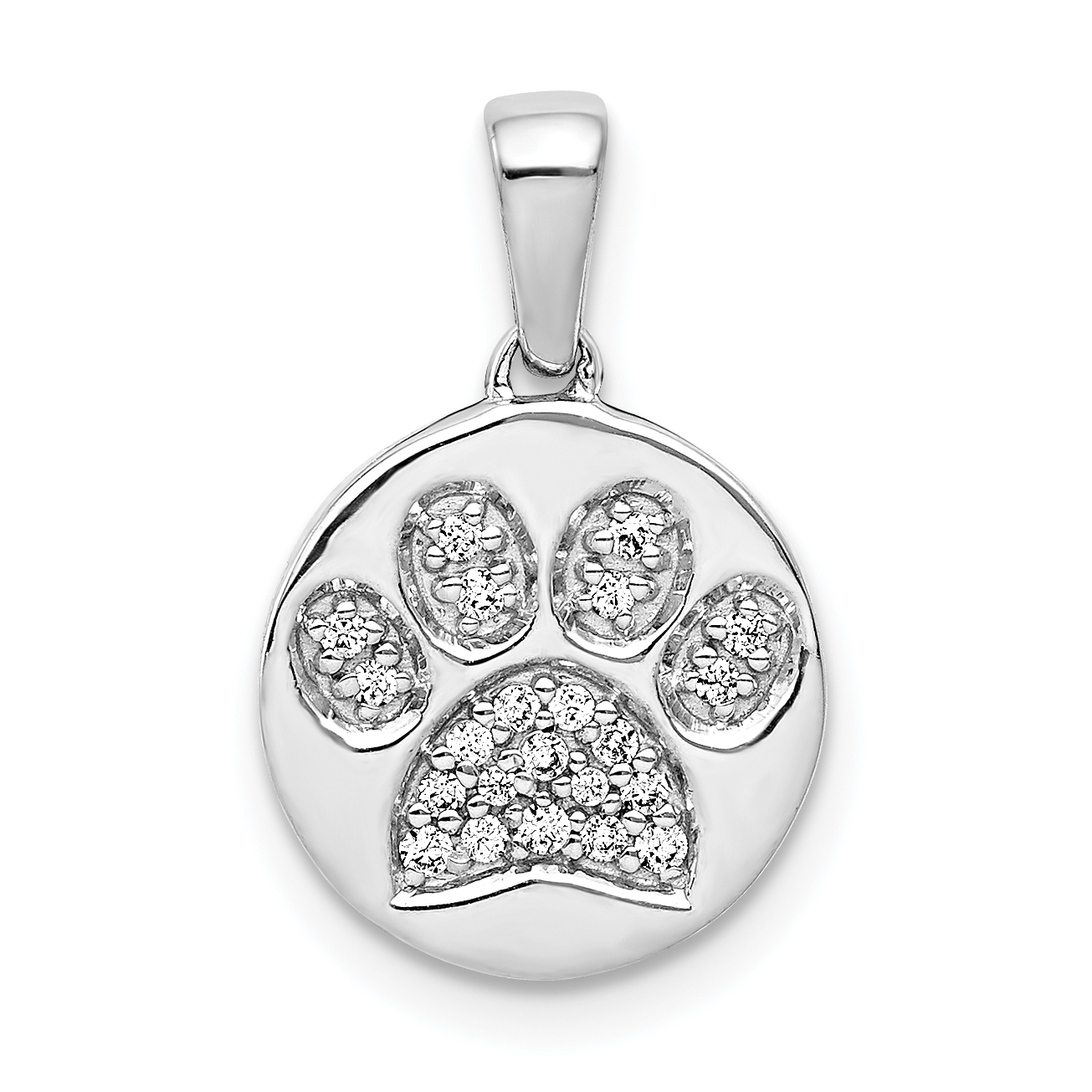 dog paw print pendant