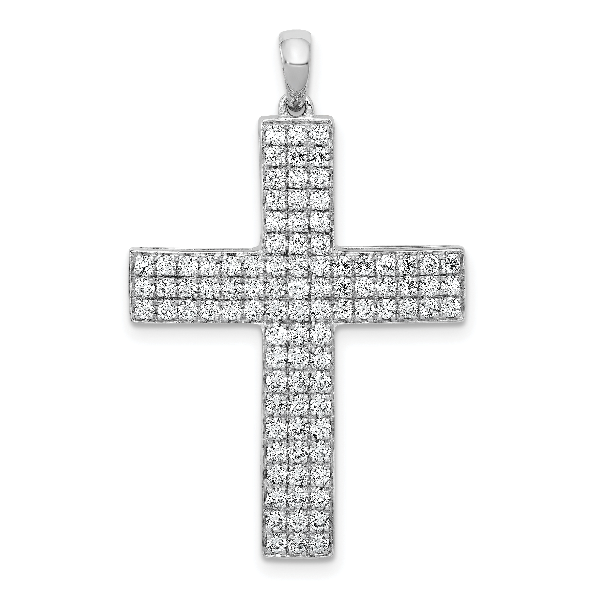 14K Diamond Cut Latin Cross Pendant