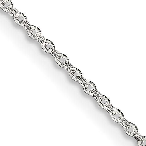 STERLING Silver 24in 1.00mm Flat Cable Chain Necklace | PicClick UK