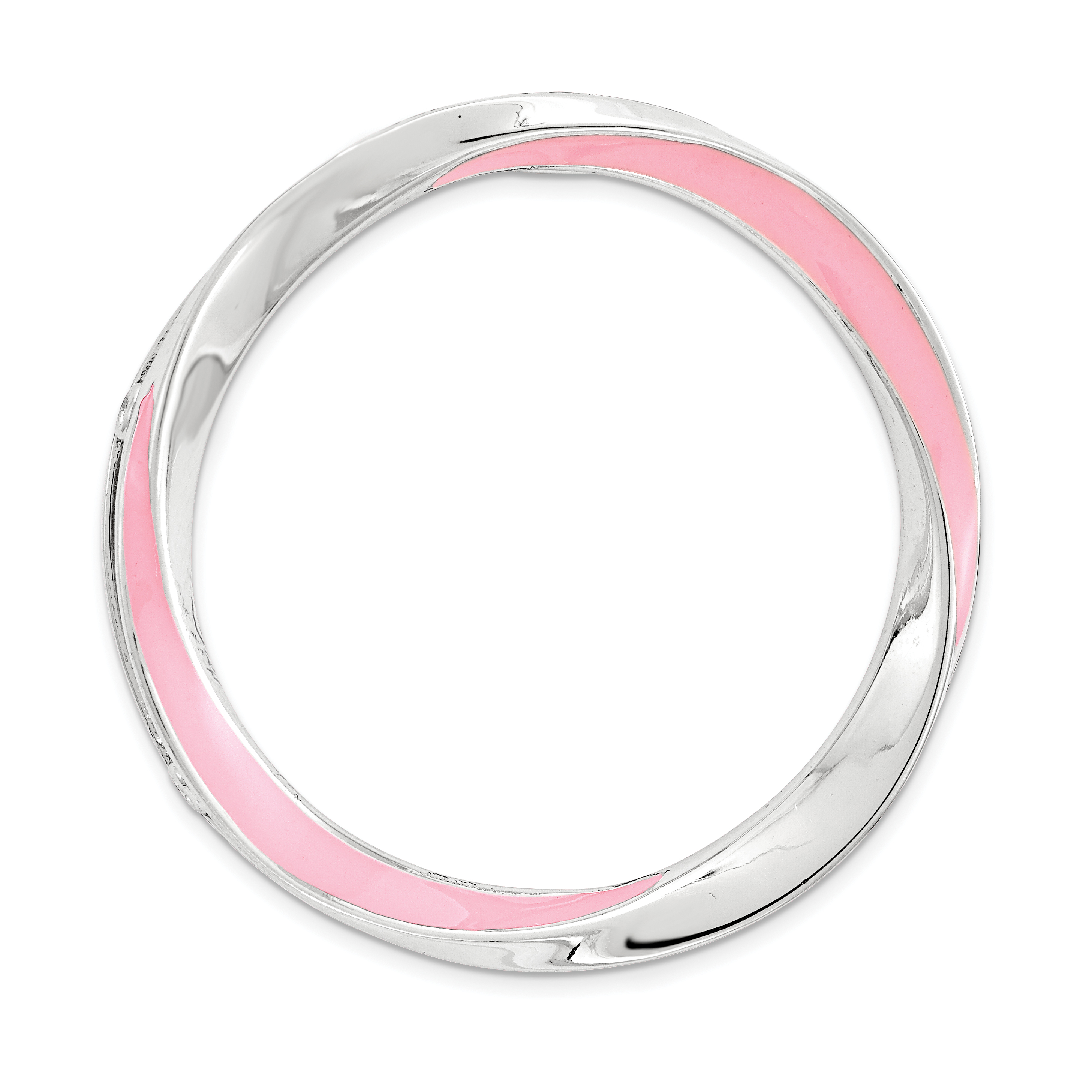 Stackable Expressions Sterling Silver Small Polished Chain Slide Pendant