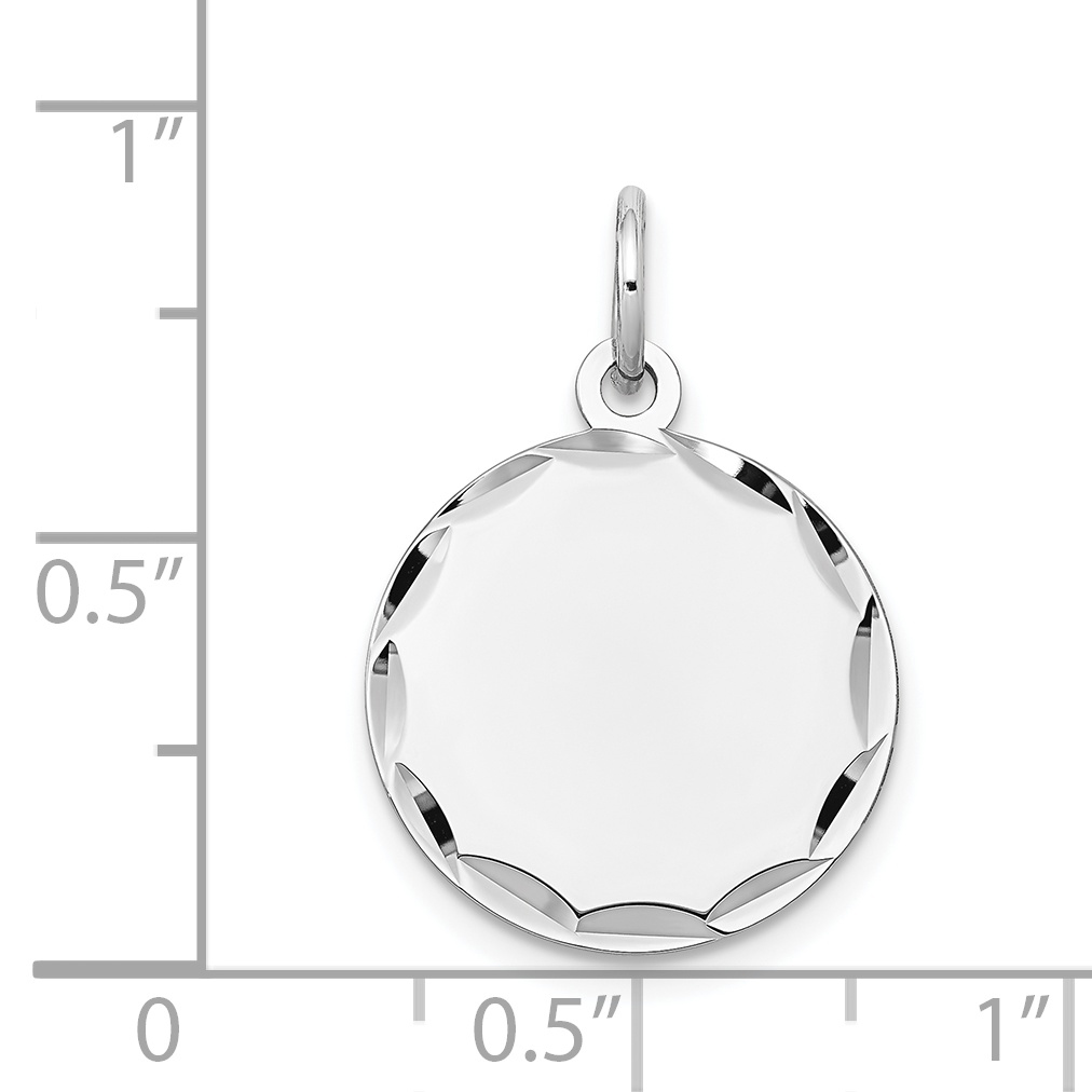 14k Etched .011 Gauge Engravable Round Disc Charm