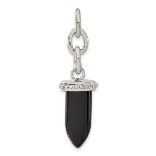 Chisel Stainless Steel Small Fang Onyx Interchangeable Charm Pendant