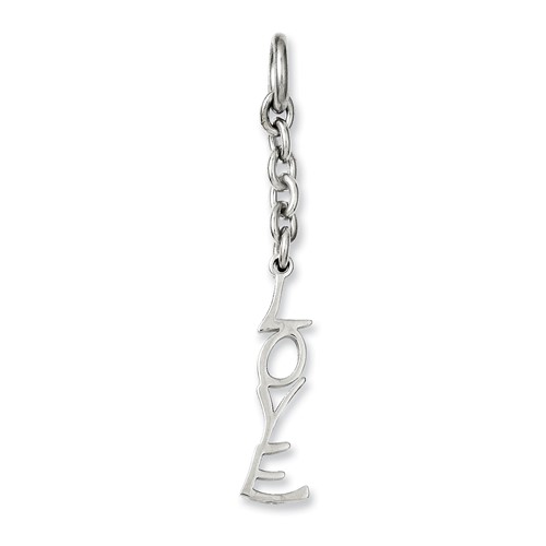 Chisel Stainless Steel Love Interchangeable Charm Pendant