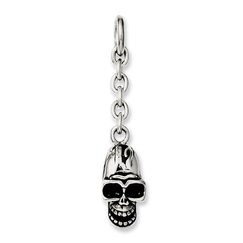 Chisel Stainless Steel Skull Interchangeable Charm Pendant