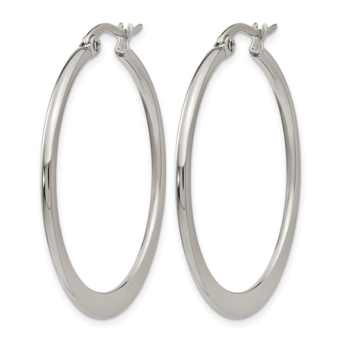 Chisel Stainless Steel 34mm Diameter Hoop Earrings Chisel Jewelry