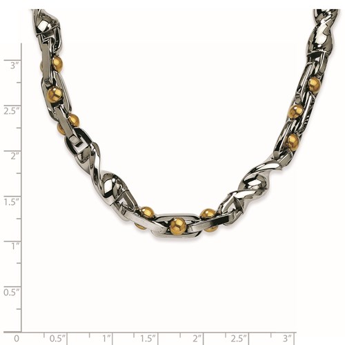 Chisel Stainless Steel 24k 20 inch Necklace Chisel Jewelry Contemporary Jewelry for Men & Women