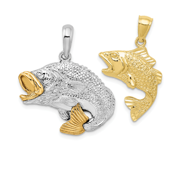 Bass Pendants Quality Gold
