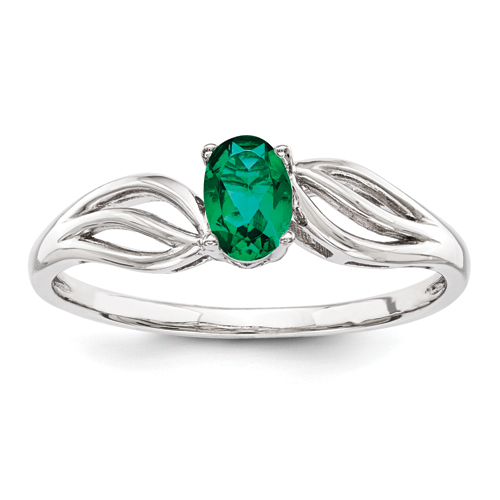 Sterling Silver May Birthstone Ring