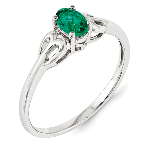 Sterling Silver May Birthstone Ring