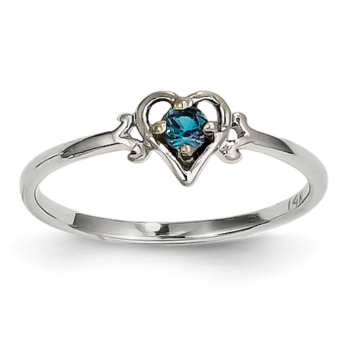 14K White Gold June Birthstone Ring