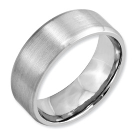 Chisel Cobalt Chromium Satin and Polished 8mm Band | Chisel Jewelry ...