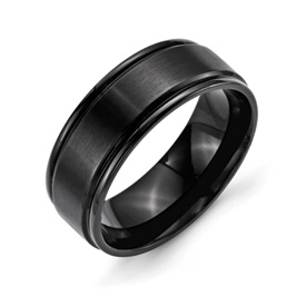Chisel Titanium Grooved Edge 6mm Satin and Polished Band | Chisel ...