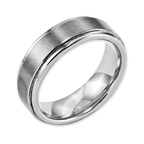 Chisel Dura Tungsten Ridged Edge 7mm Brushed and Polished Band | Chisel ...