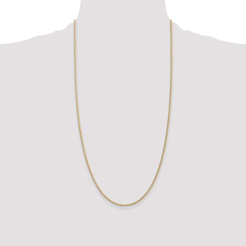 14K 28 inch 1.5mm Regular Rope with Lobster Clasp Chain (012S-28)