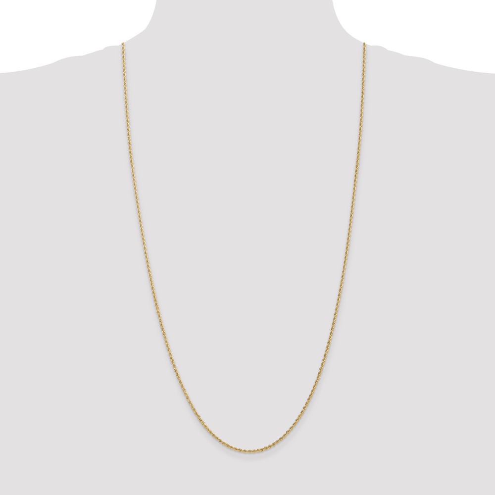 14K 30 inch 1.5mm Regular Rope with Lobster Clasp Chain (012S-30)