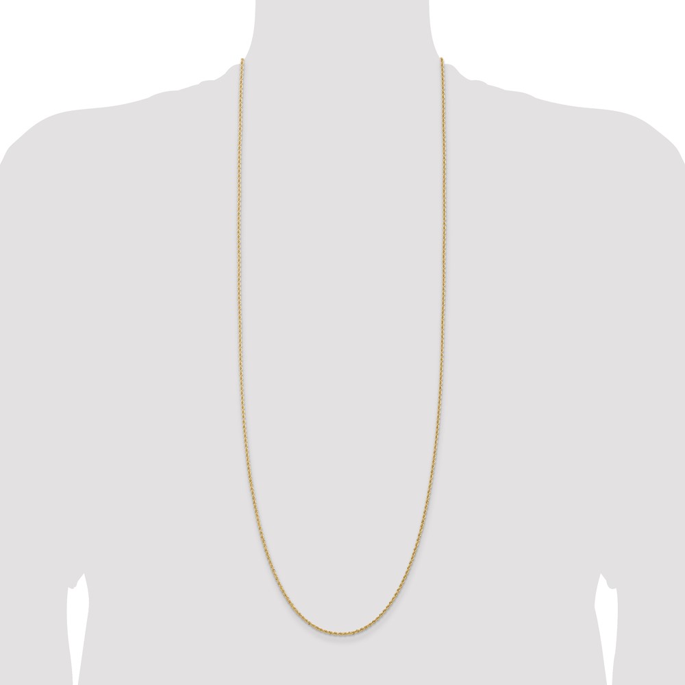 14K 36 inch 1.5mm Regular Rope with Lobster Clasp Chain (012S-36)