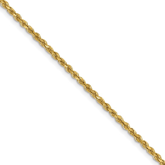 Gold (14K) Diamond-Cut Rolo Permanent Chain