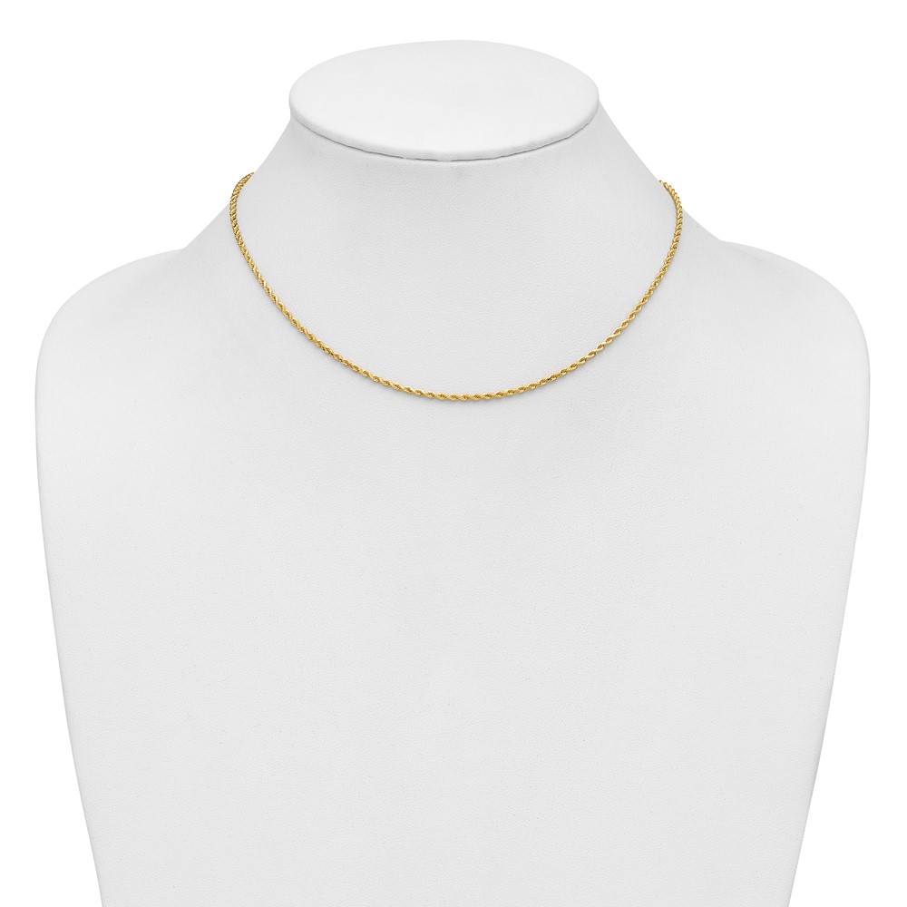 14K 16 inch 1.75mm Diamond-cut Rope with Lobster Clasp Chain (014L-16)
