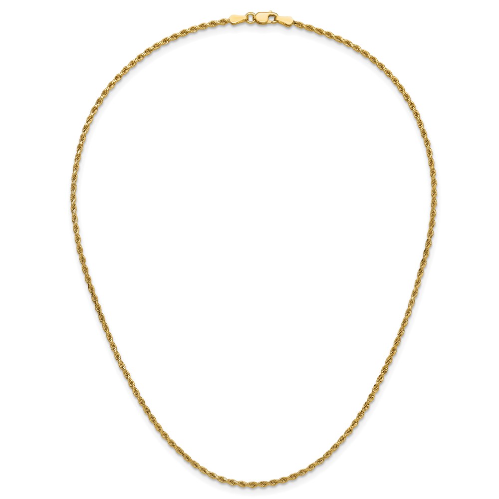 14K 16 inch 1.75mm Diamond-cut Rope with Lobster Clasp Chain (014L-16)