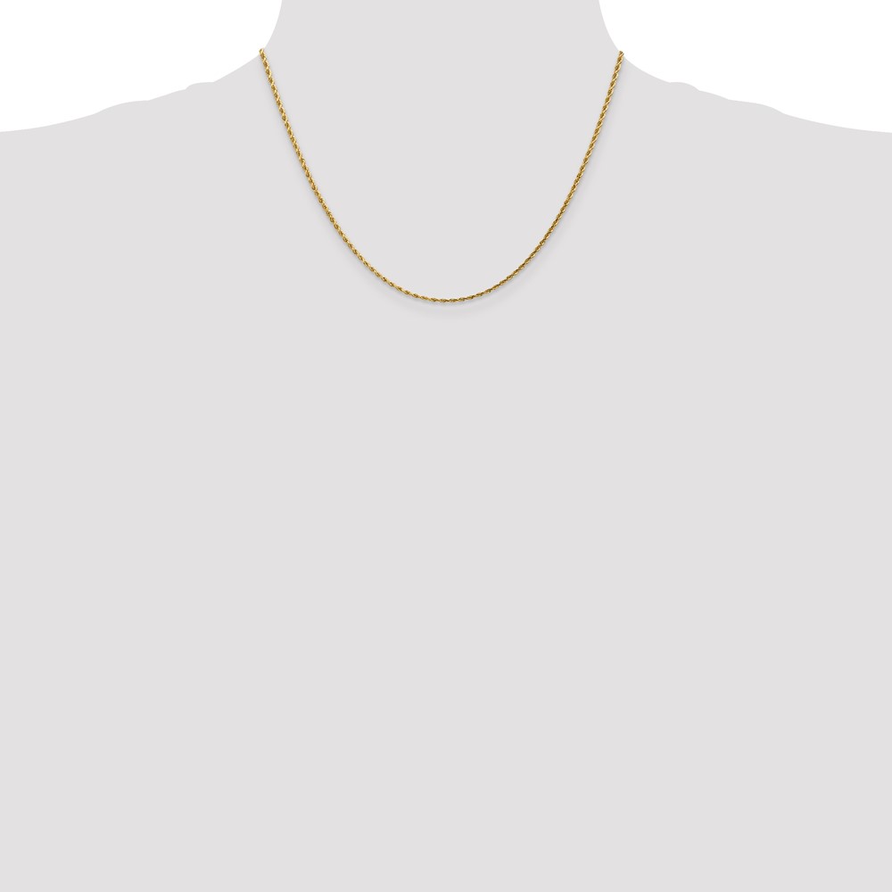 14K 18 inch 1.75mm Diamond-cut Rope with Lobster Clasp Chain (014L-18)
