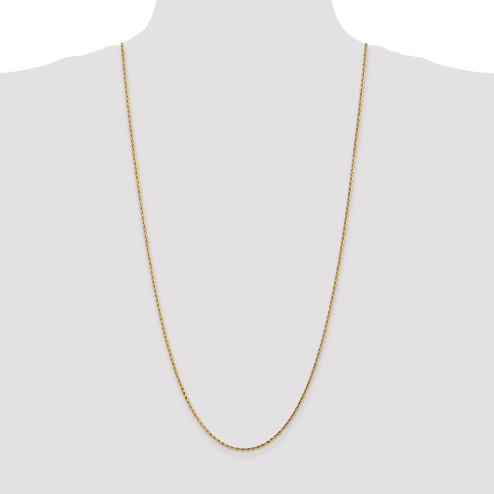 14K 30 inch 1.75mm Diamond-cut Rope with Lobster Clasp Chain (014L-30)