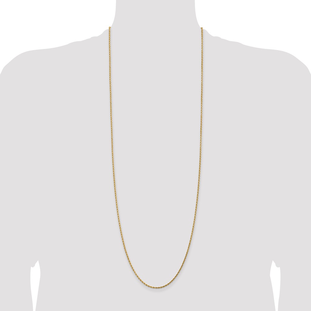 14K 36 inch 1.75mm Diamond-cut Rope with Lobster Clasp Chain (014L-36)