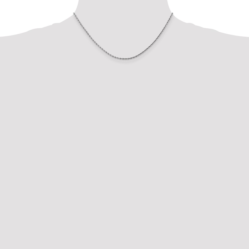 10k White Gold 1.75mm Diamond-cut Rope Chain (10K014W-16)