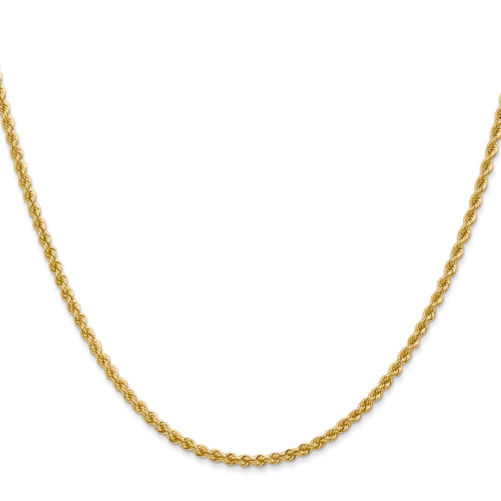 14K 16 inch 2.25mm Regular Rope with Lobster Clasp Chain (016S-16)
