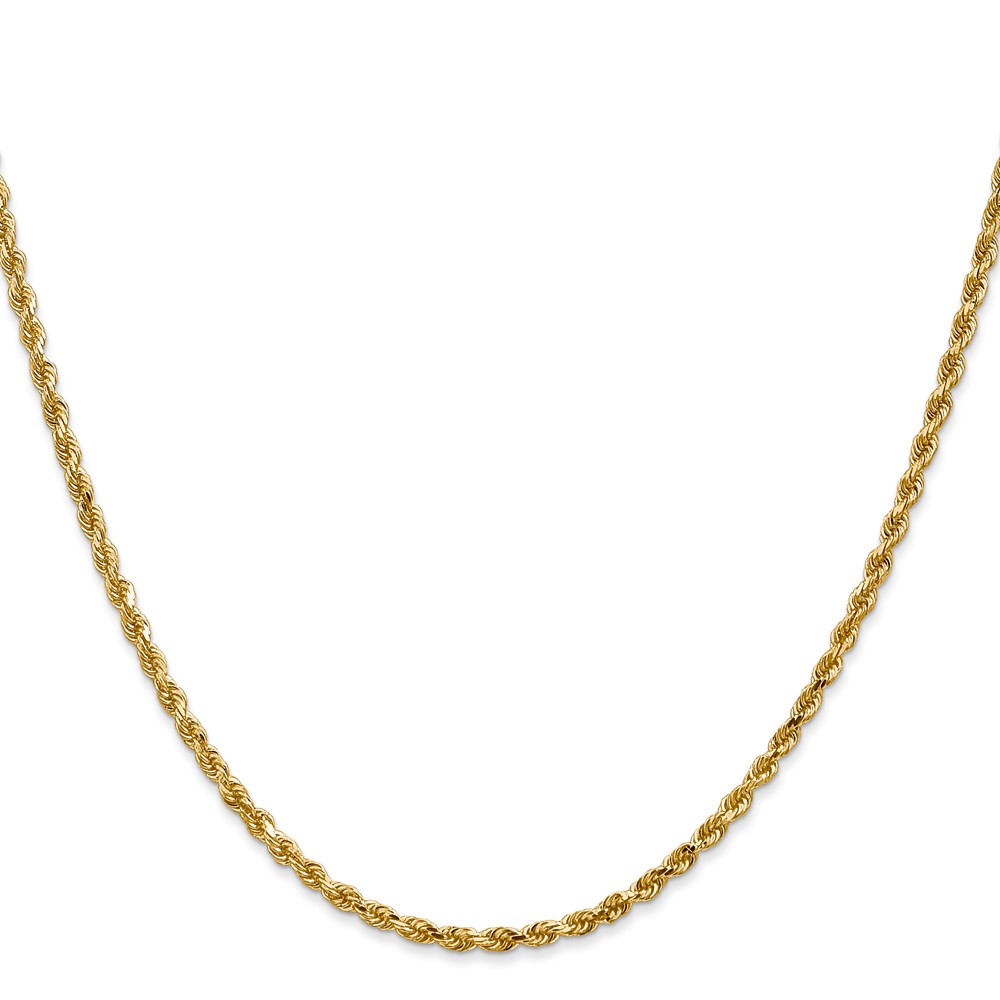 14K 16 inch 2.25mm Diamond-cut Rope with Lobster Clasp Chain (018L-16)