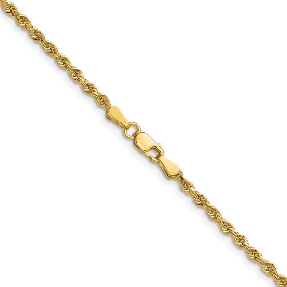 14K 16 inch 2.25mm Diamond-cut Rope with Lobster Clasp Chain (018L-16)