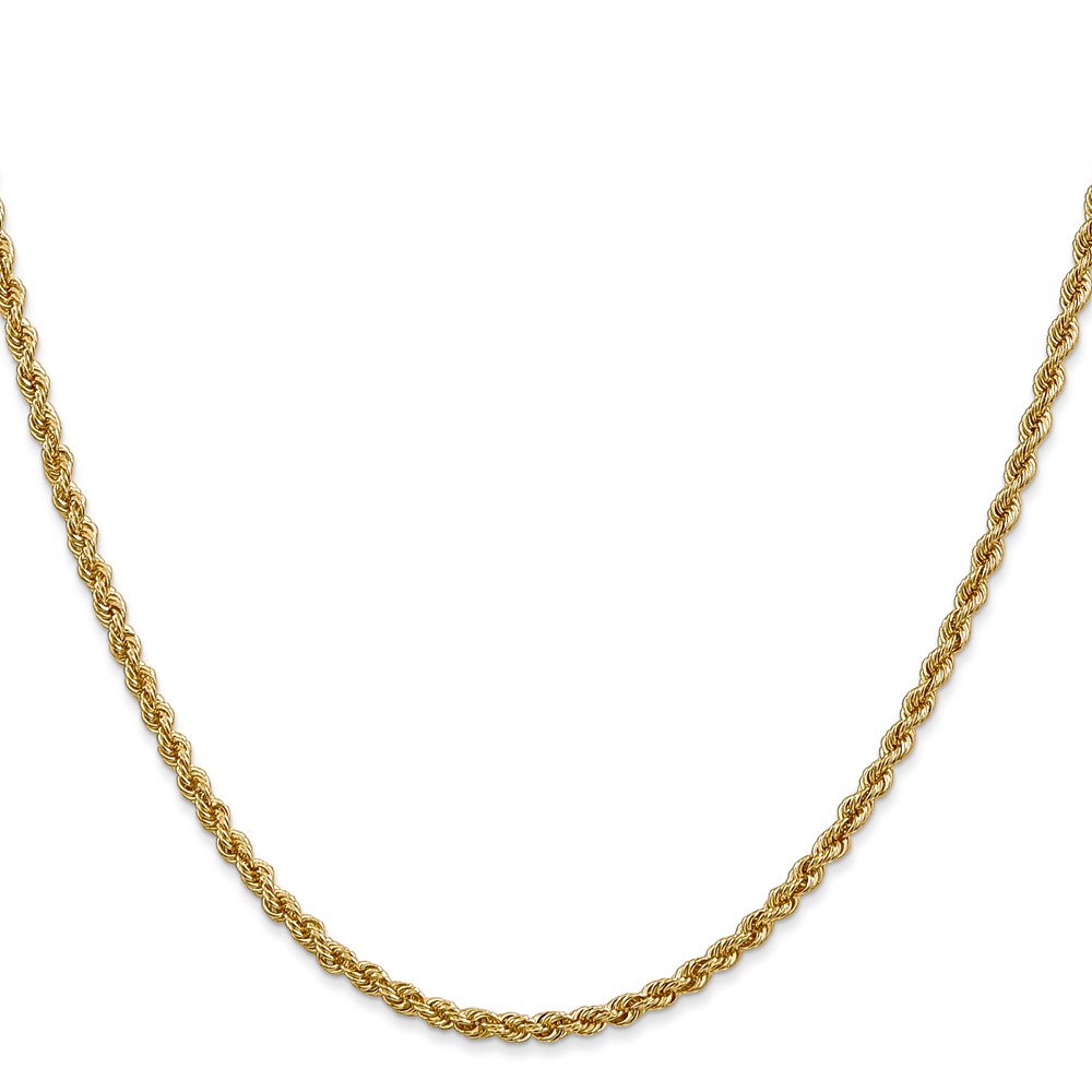 14K 16 inch 2.5mm Regular Rope with Lobster Clasp Chain (018S-16)