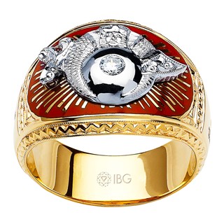 IBGoodmanSilver Shrine Ring with Yellow Plating
