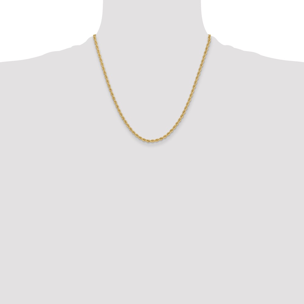 14k 3.3mm Regular Rope Chain (024S-20)