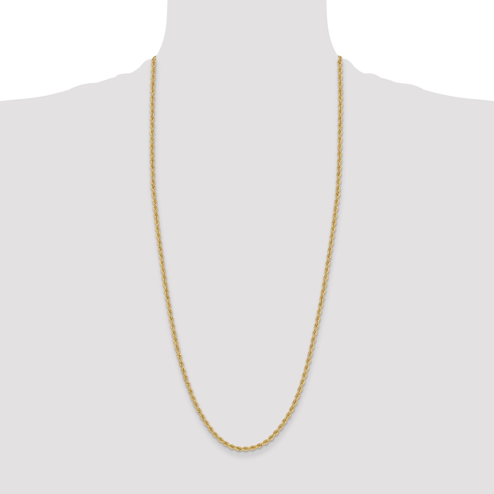 14k 3.3mm Regular Rope Chain (024S-30)