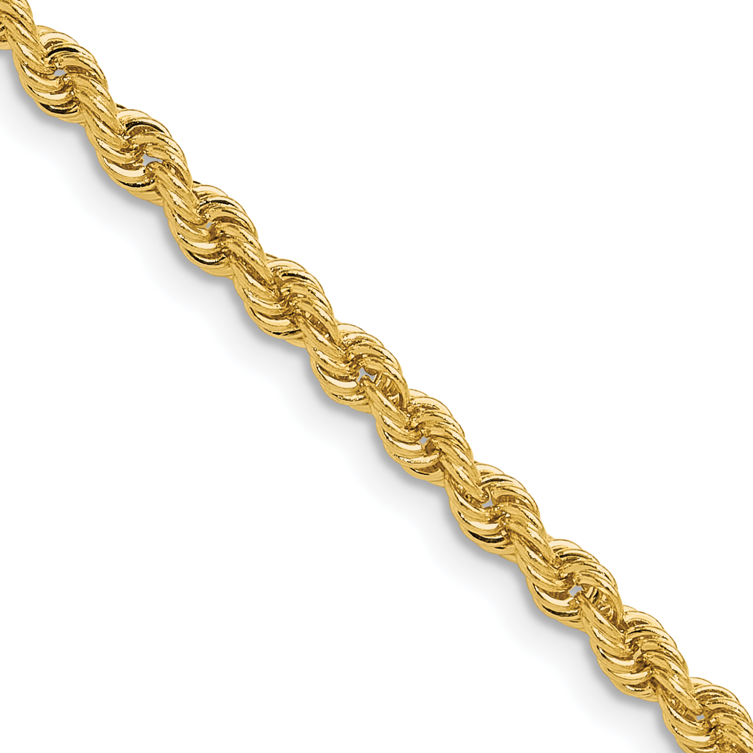 14k 3.3mm Regular Rope Chain (024S-20)