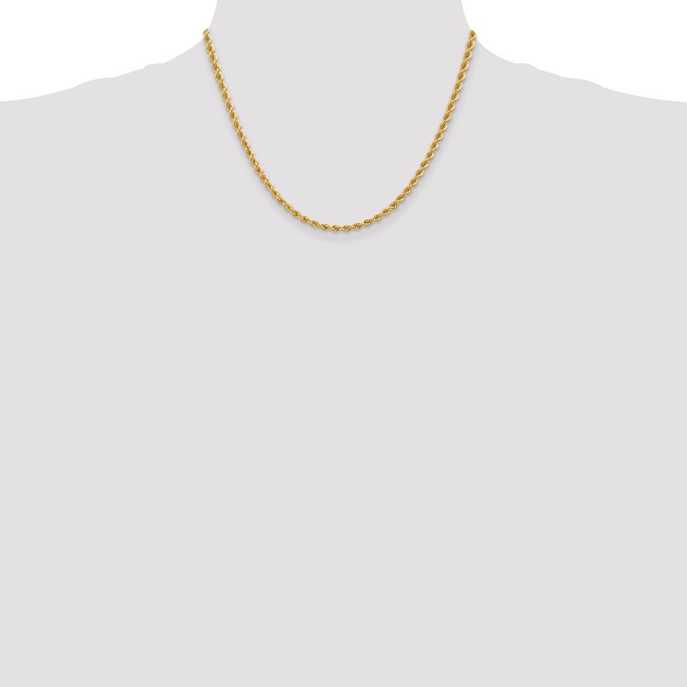 14K 18 inch 3.65mm Regular Rope with Lobster Clasp Chain (025S-18)