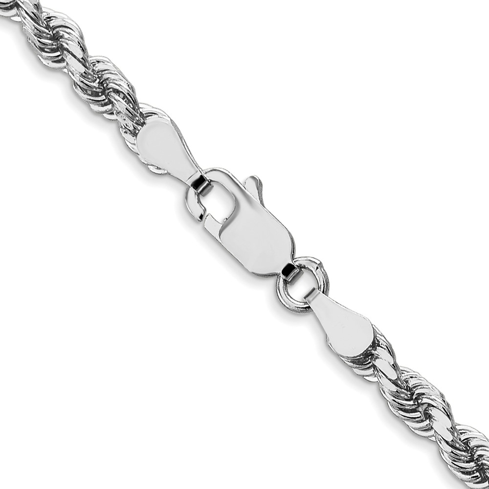 10k White Gold 3.5mm Diamond-cut Rope Chain (10K025W-30)