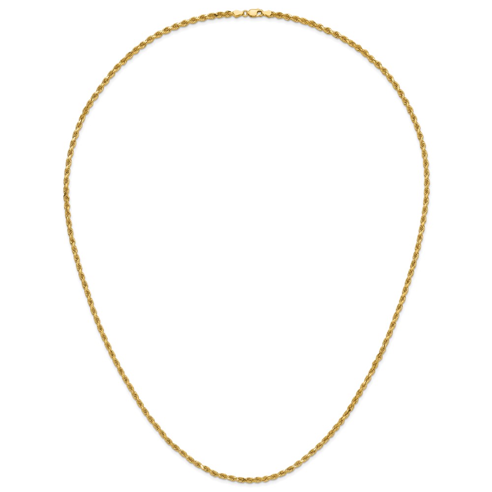 14K 30 inch 3.75mm Diamond-cut Rope with Lobster Clasp Chain (027L-30)
