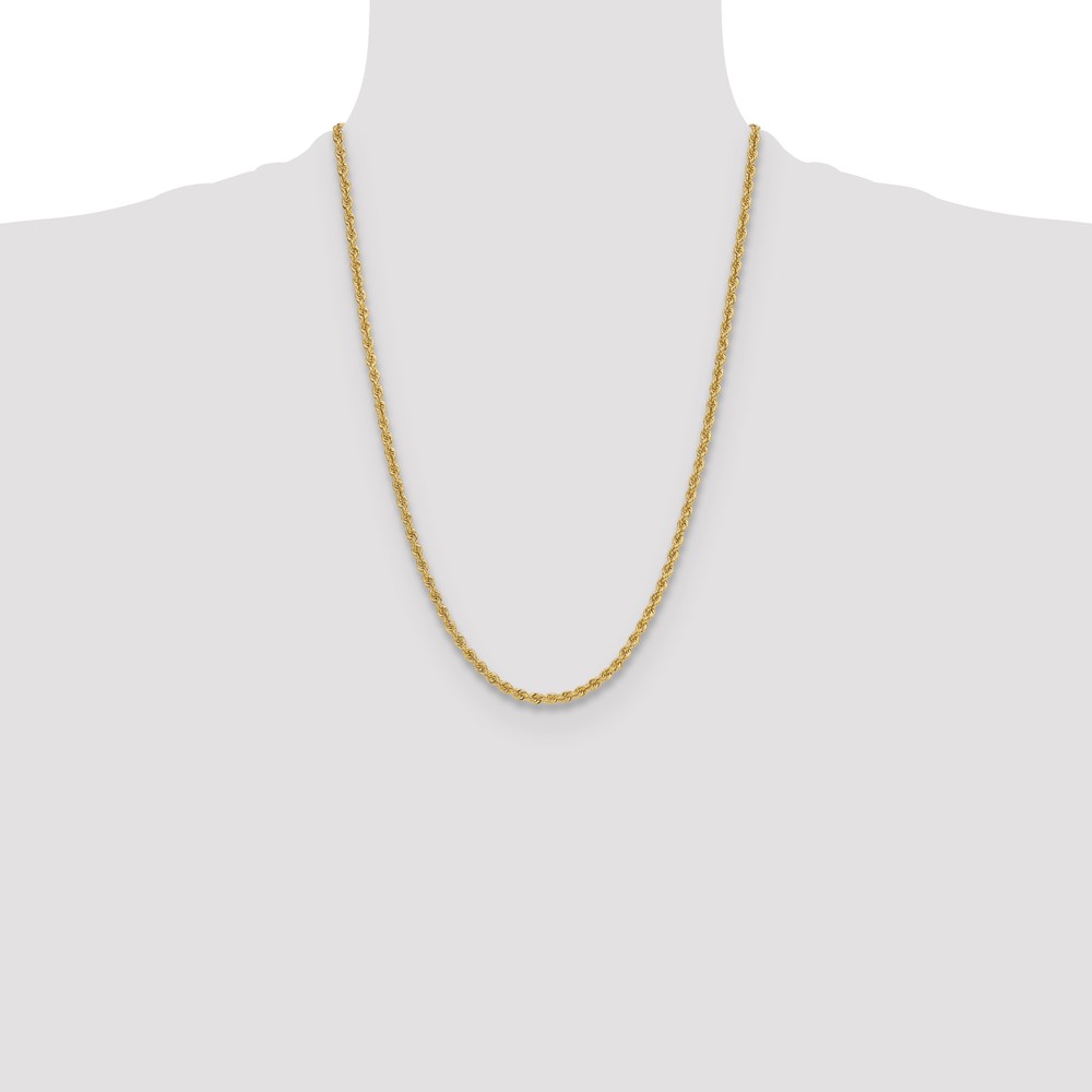 14k 3.8mm Regular Rope Chain (027S-24)