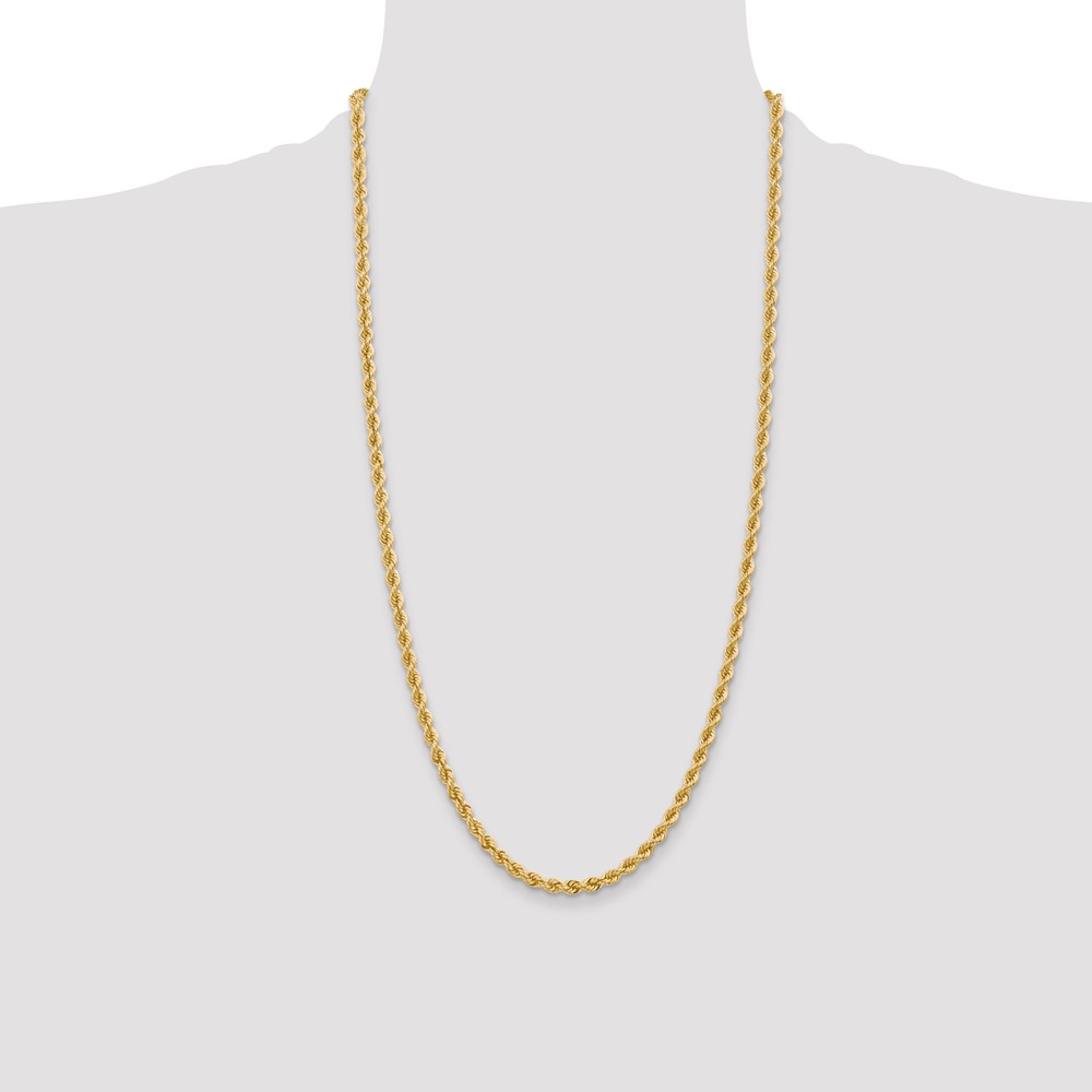 14K 28 inch 4mm Regular Rope with Lobster Clasp Chain (030S-28)