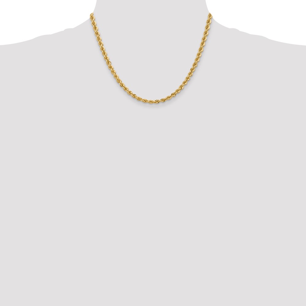 14K 18 inch 5mm Regular Rope with Lobster Clasp Chain (035S-18)