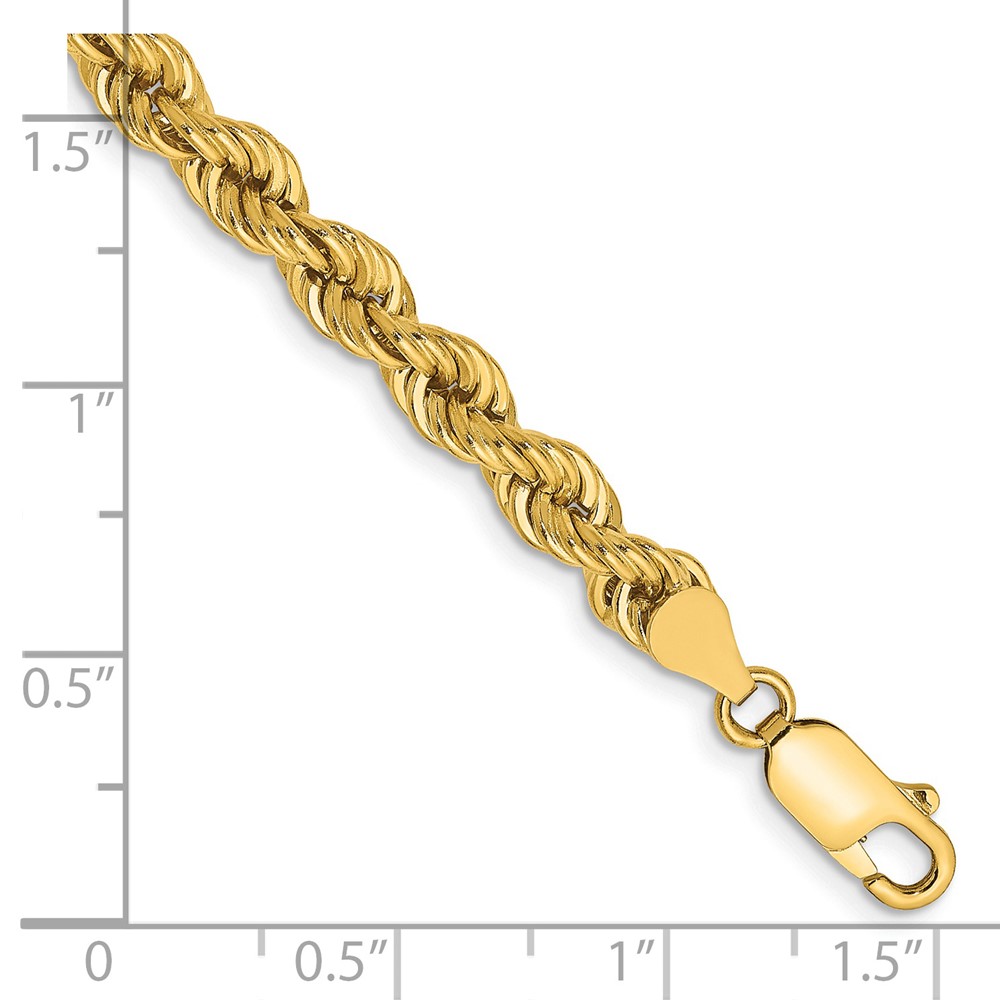 14K 8 inch 5mm Regular Rope with Lobster Clasp Chain (035S-8)