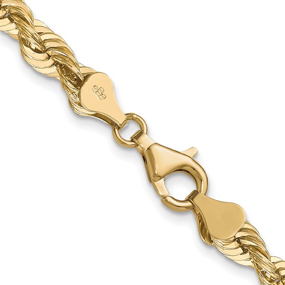 14K 6mm Regular Rope with Lobster Clasp Chain (per inch)