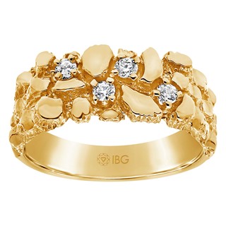 14ky Fancy Nugget Ring .3 TDW