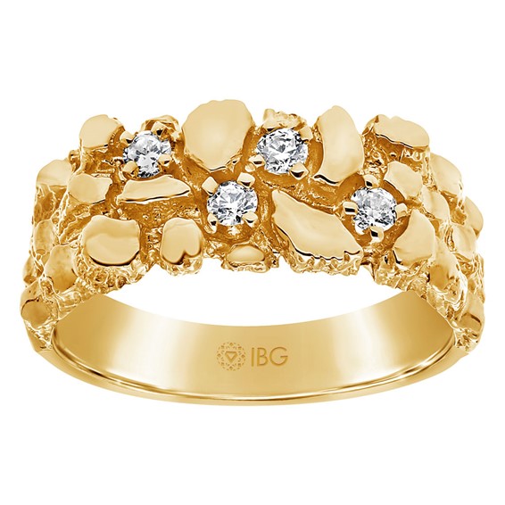 14ky Fancy Nugget Ring .3 TDW
