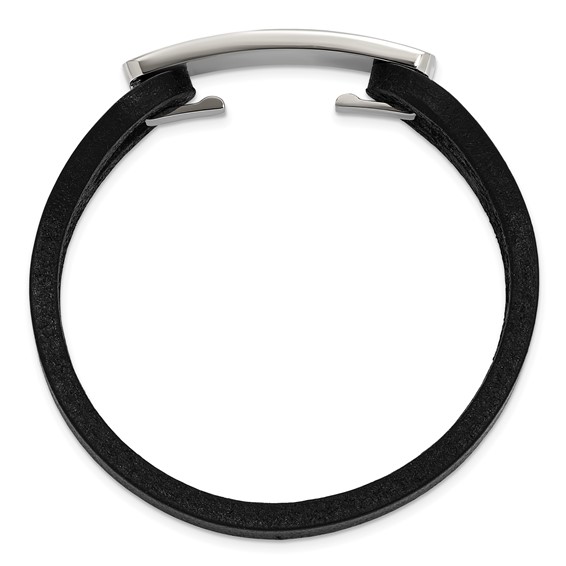STEEL BRACELET WITH CARBON INLAY PLATE