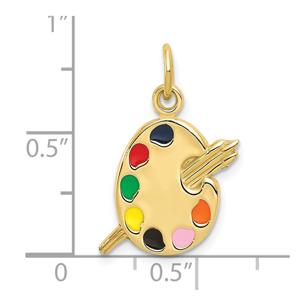 10k Enameled Artist Palette Charm (10A0179)